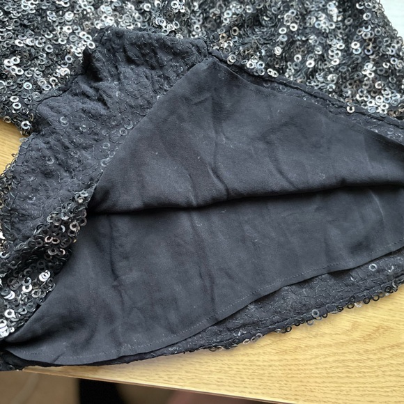 3.1 Phillip Lim Sequin 100% Silk Long Sleeved Gunmetal Cocktail Dress Sz 4 - Picture 9 of 14